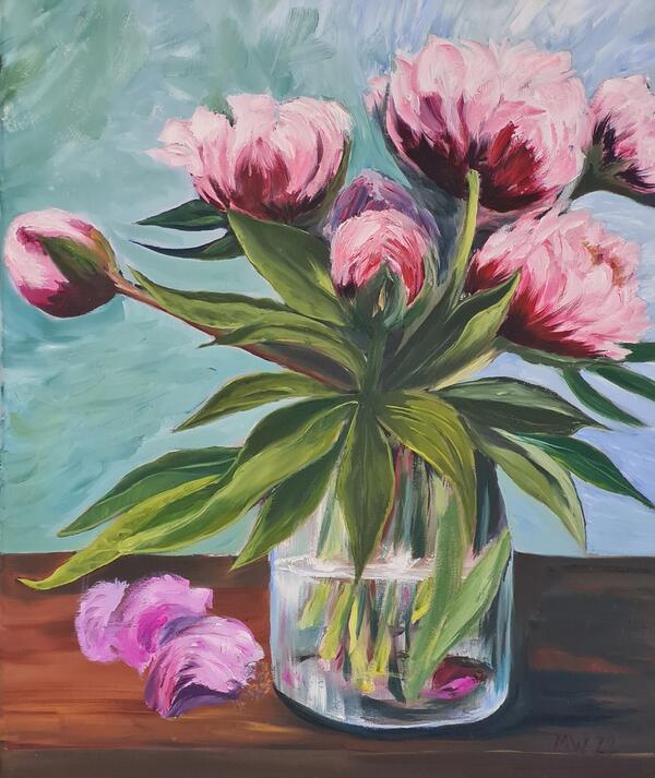 Bild vergrößern: Blumen und Stillleben in Öl und Acryl