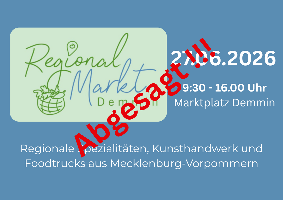 Regionalmarkt abgesagt